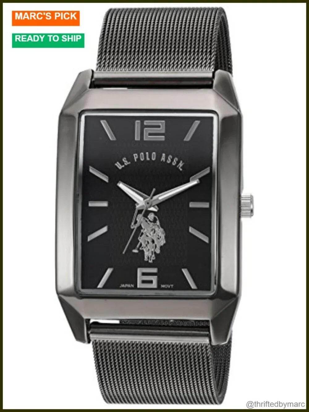 Men's Quartz Metal Bracelet Watch with Crystal Accents